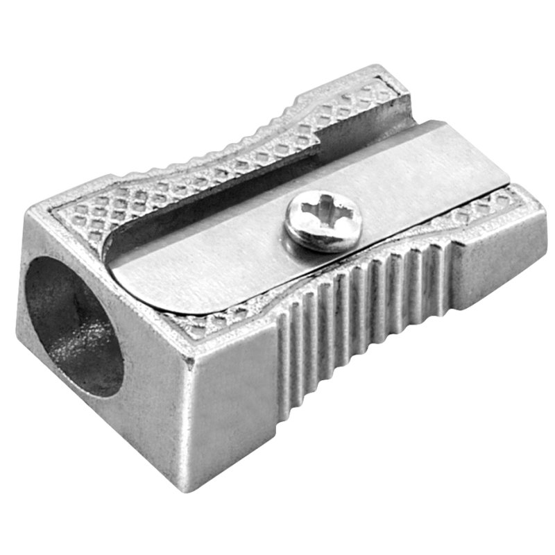 Wonday taille-crayon aluminium forme coin, pour crayons et crayons de couleur, 14×24×9 mm