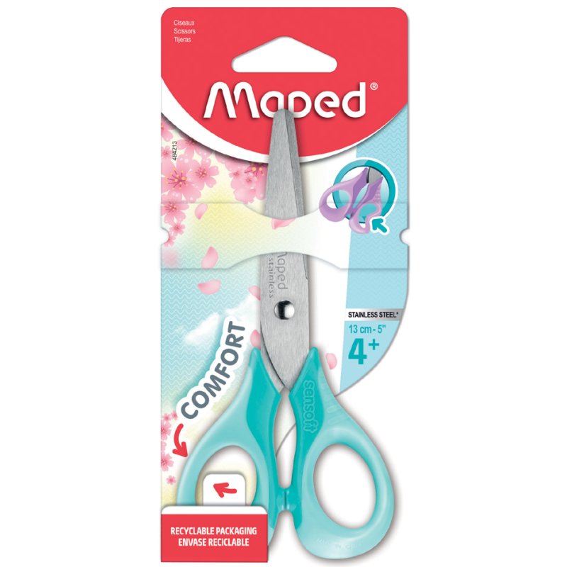 Maped ciseaux pointus 3D PASTEL, couleurs pastel, 160 mm