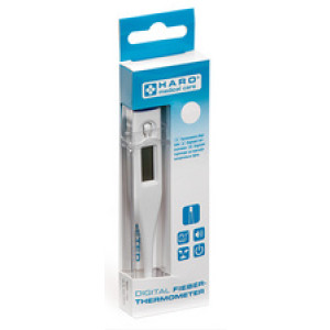 HARO koortsthermometer, digitaal, wit/blauw, 32-42,9°C