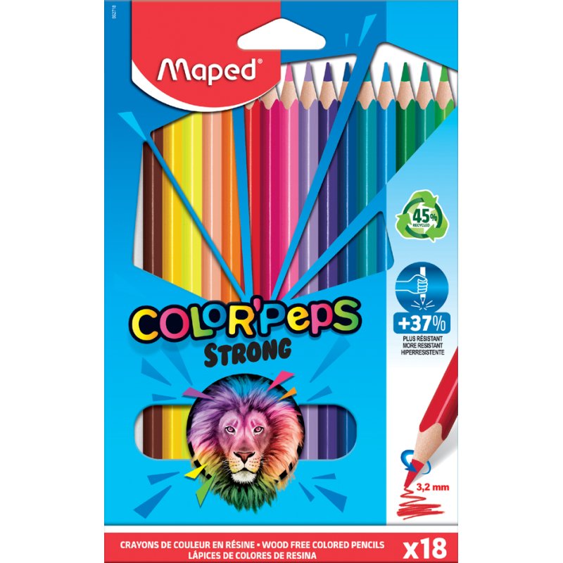 Maped COLOR'PEPS STRONG colouring pencils, triangular, 24 pieces