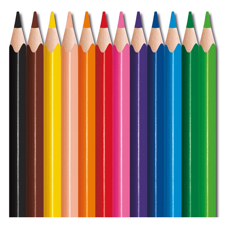 Maped crayons de couleur triangulaires COLOR'PEPS STRONG MINI, 12 pièces, 87 mm