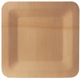 PAPSTAR bamboe borden vierkant, 230×230 mm, 10 stuks