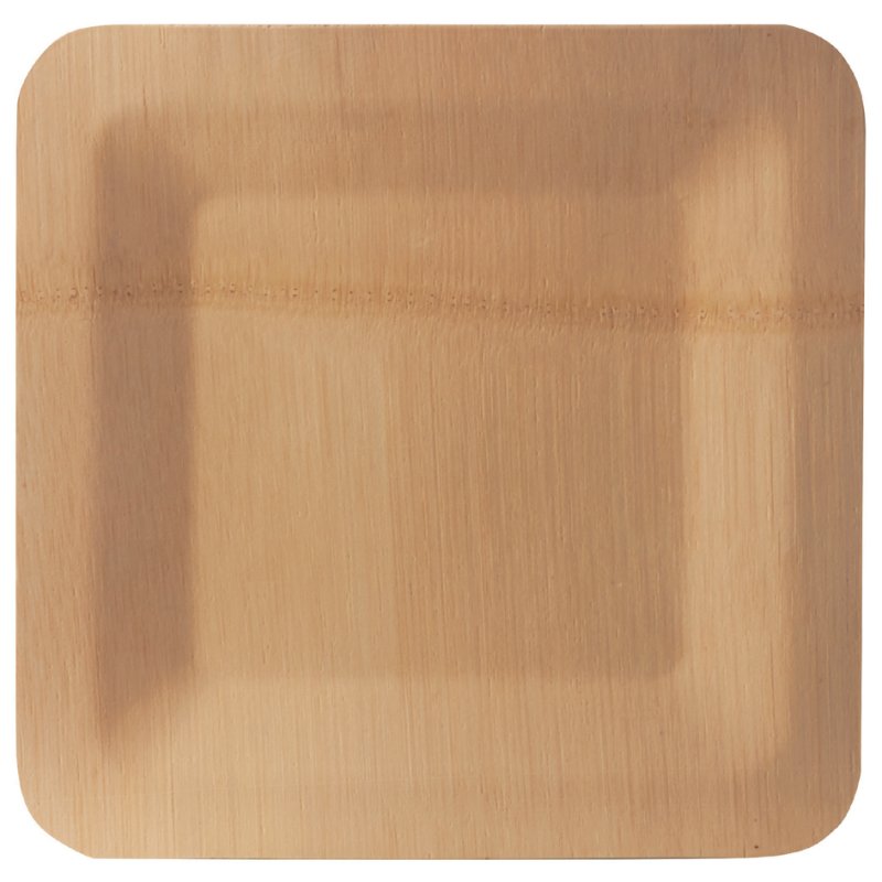 PAPSTAR assiettes bambou pure, carrées, 180×180 mm, 10 pièces