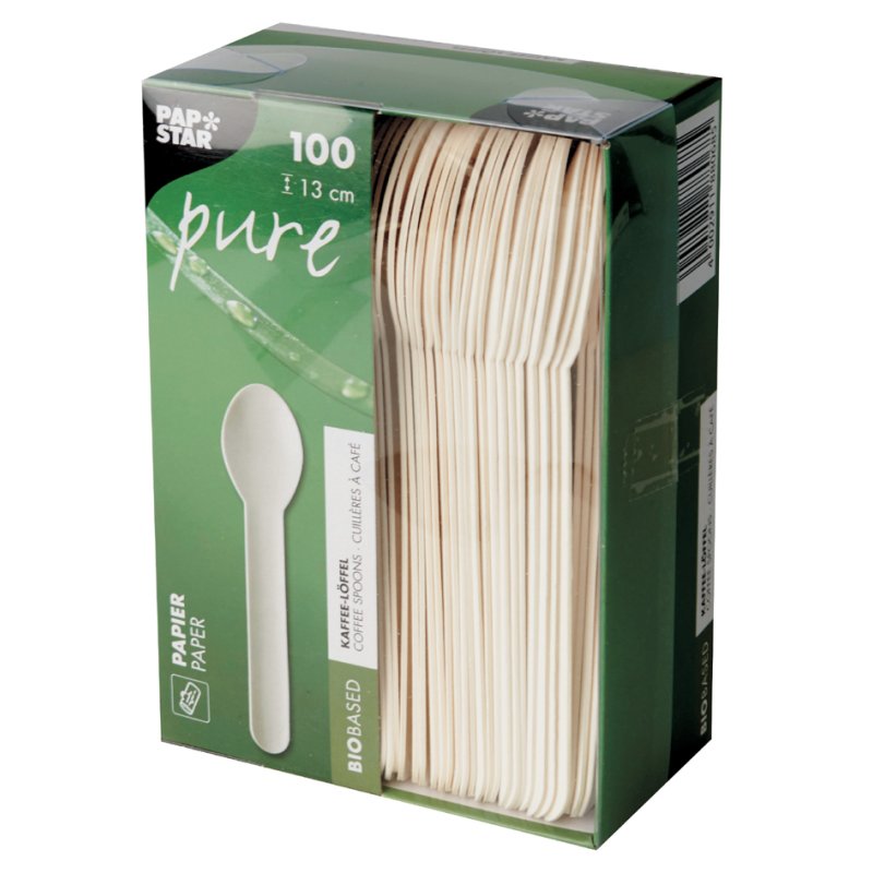 PAPSTAR paper coffee spoons, white, 100 pieces