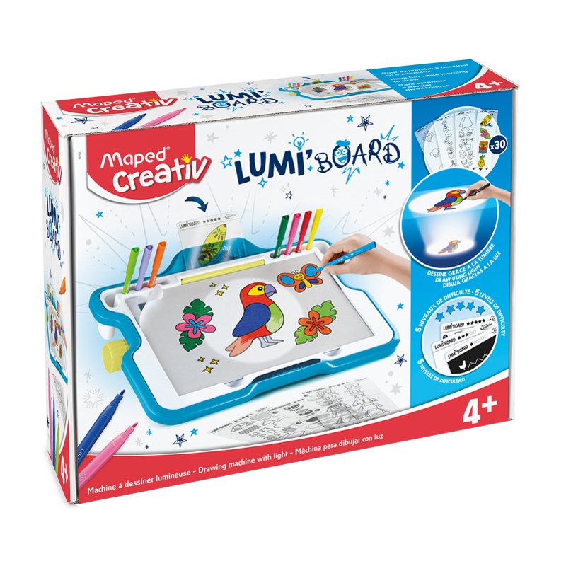 Maped Creativ Table lumineuse LED LUMI BOARD, A4, 250 modèles, 4-8 ans