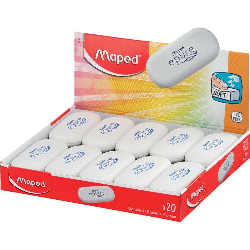 Maped RadierEpure weich gummen, wit, 61×27×11 mm, PVC-vrij