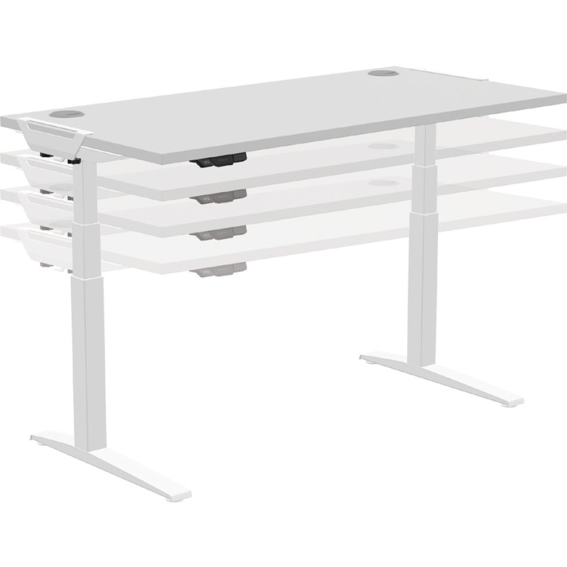 Fellowes Piètement de bureau Levado, réglage électrique de la hauteur, blanc