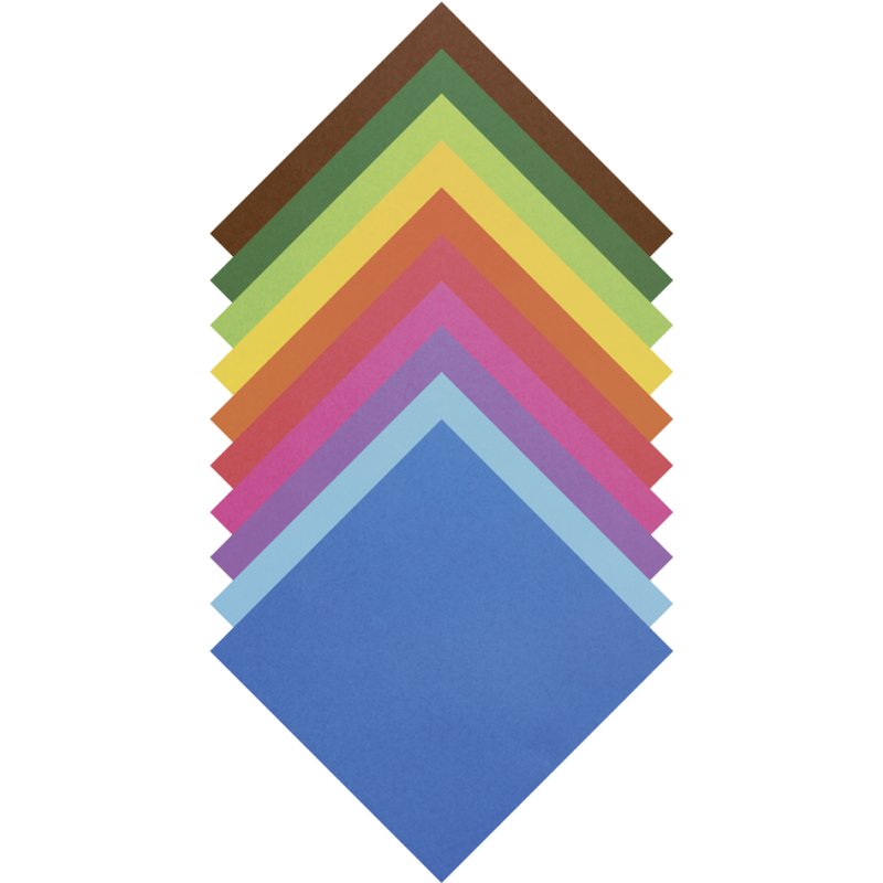 folia vouwpapier, 15×15 cm, 70 g/m², 500 vel, 10 kleuren