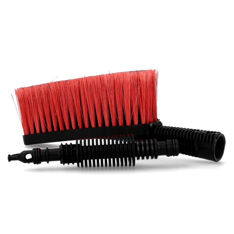 NIGRIN brosse de lavage voiture, noir/rouge, brosses en poils synthétiques