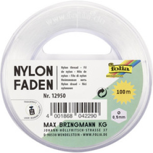 folia nylondraad op spoel, transparant, 0,5 mm × 100 m, draagkracht 7,5 kg