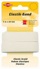 KLEIBER elastiekband, 3 m × 5 mm, wit/rood