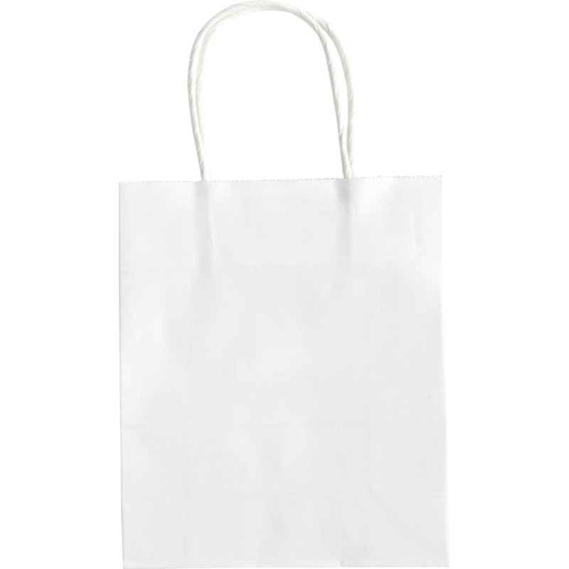 folia papieren tassen kraftpapier, 180×80×210 mm, wit, 20 stuks