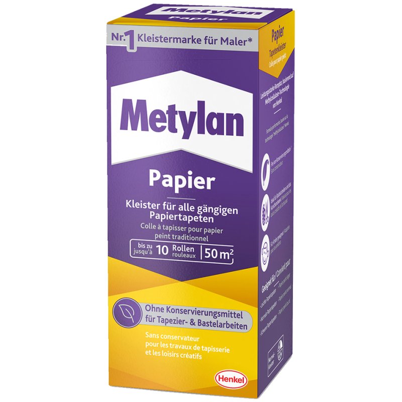 Metylan colle à papier peint, cellulose de méthyle, 125 g, 50 m²