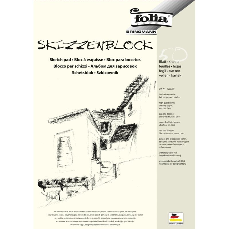 folia schetsblok A3, 120 g/m², 50 vel