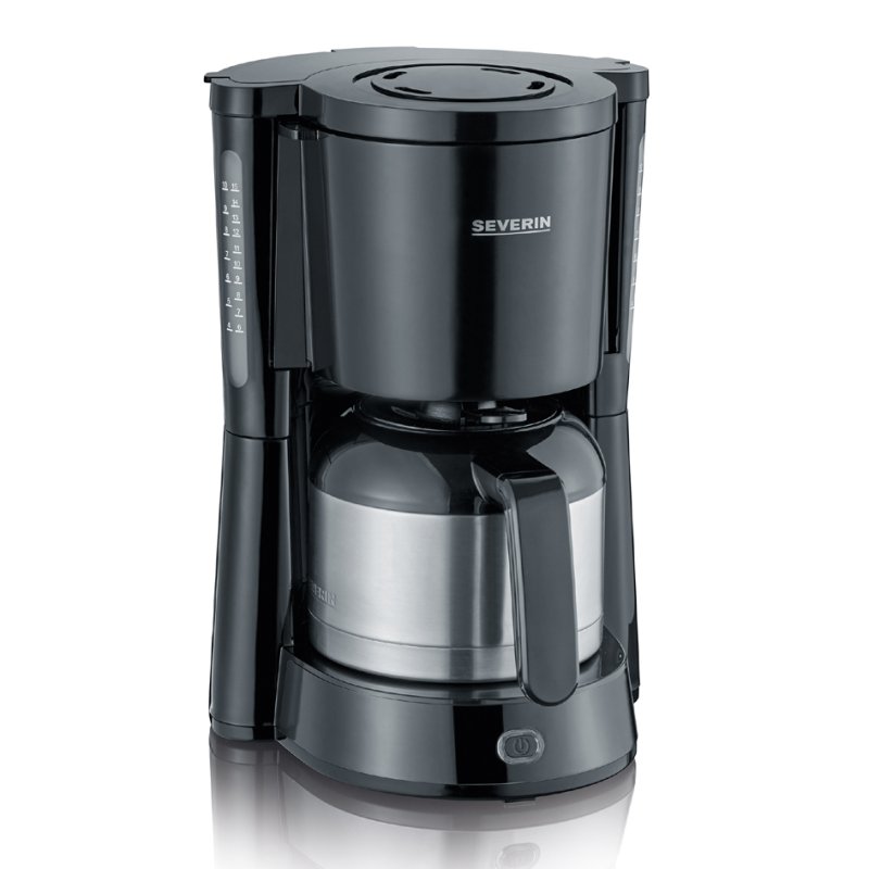 SEVERIN coffee maker KA 4835, black/silver, thermal jug, 8 cups, 1000 watts