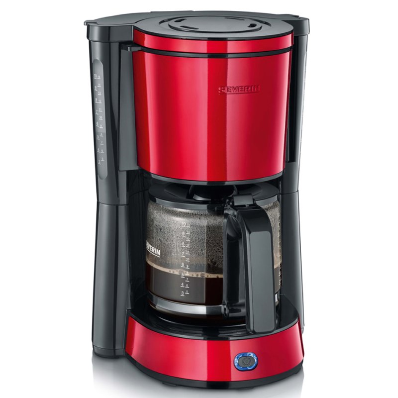 SEVERIN cafetière KA 4817, 1000 W, rouge/noir, 10 tasses