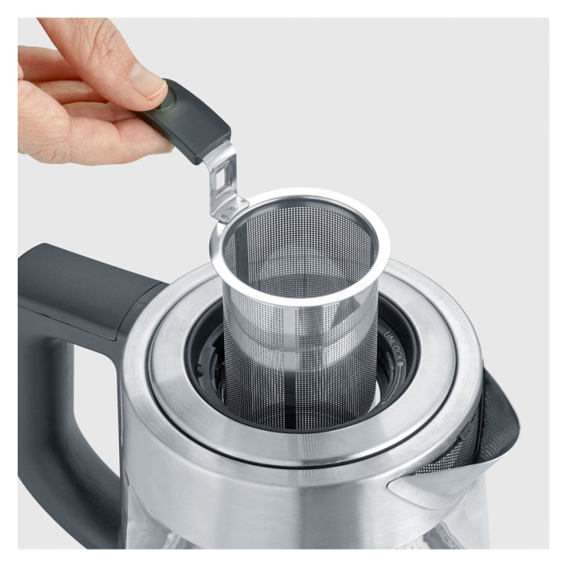 SEVERIN waterkoker WK 3473 DELUXE, glas/roestvrij staal, 1,0 liter
