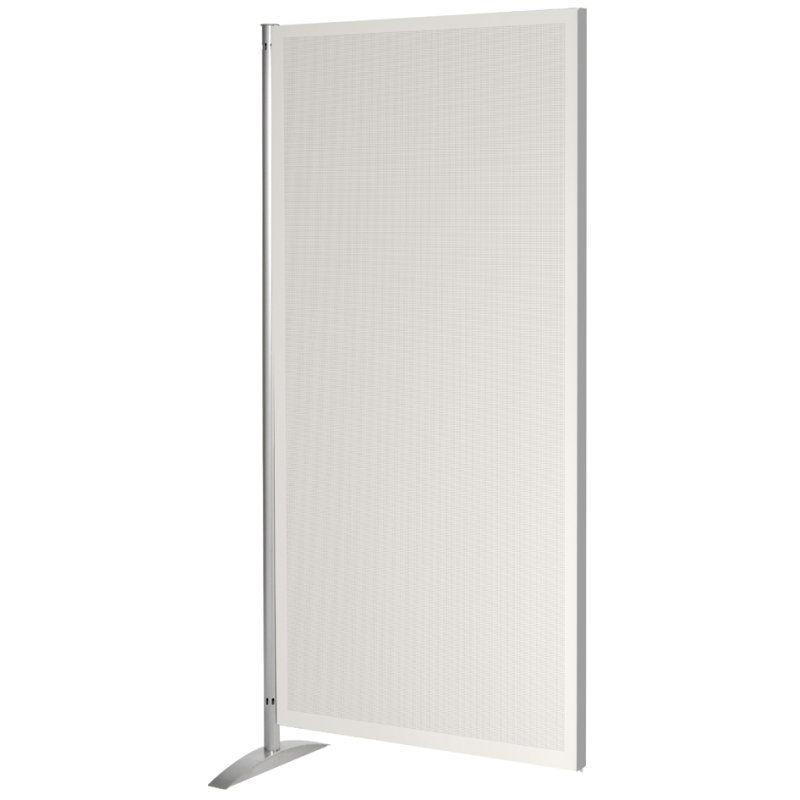 Kerkmann set de roulettes pour cloison mobile Metropol, aluminium argent, 4 pièces