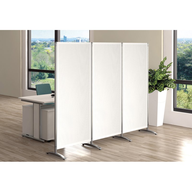 Kerkmann set de roulettes pour cloison mobile Metropol, aluminium argent, 4 pièces