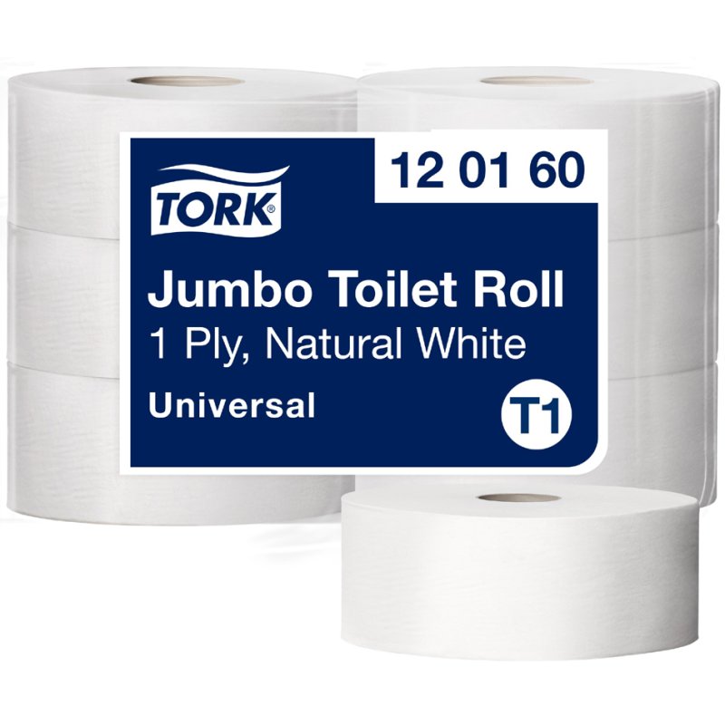 Tork papier toilette Jumbo, simple épaisseur, blanc, 480 mètres