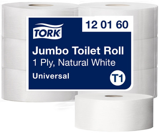 Tork grootrol toiletpapier Jumbo, enkellaags, wit, 480 meter