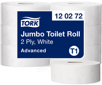 Tork jumbo toiletpapier, 2-laags, wit, 360 meter