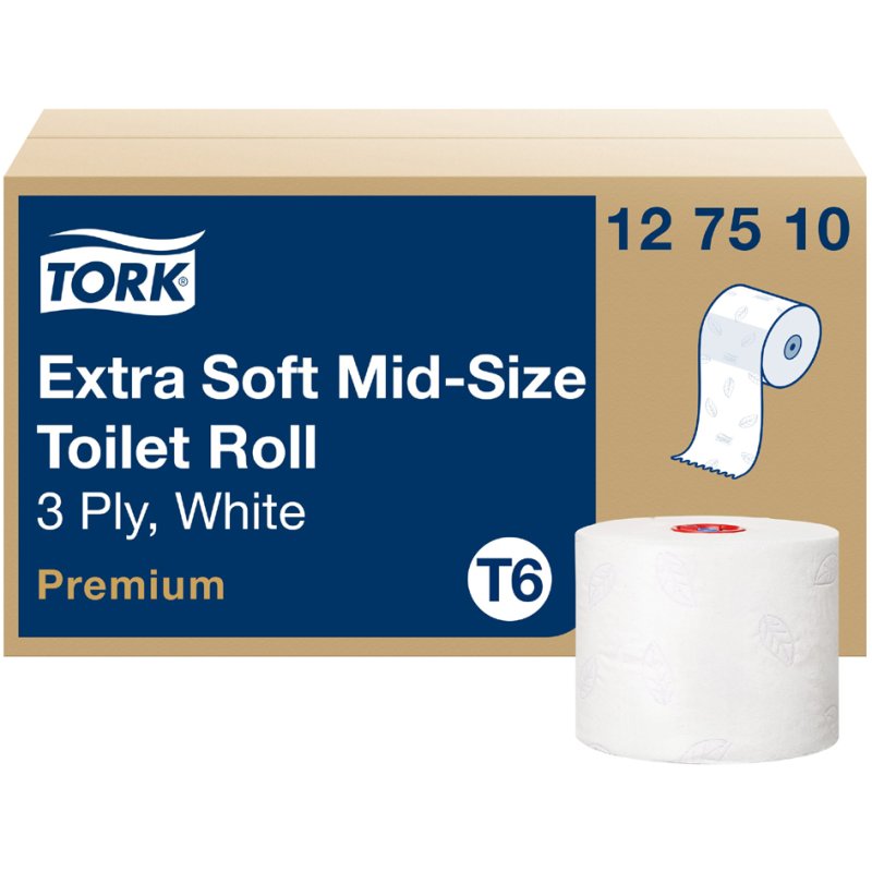 Tork toiletpapier middenbehanger, 3-laags, wit, 70 meter