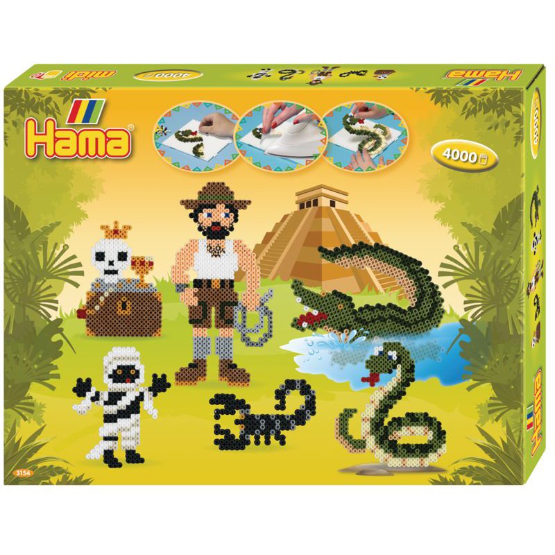 Hama fuse pearls midi Adventure, gift box, 4000 pieces, 5.0 mm