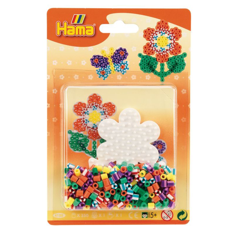 Hama iron-on beads midi Stripe beads Flower, 5.0 mm diameter, approx. 350 pieces