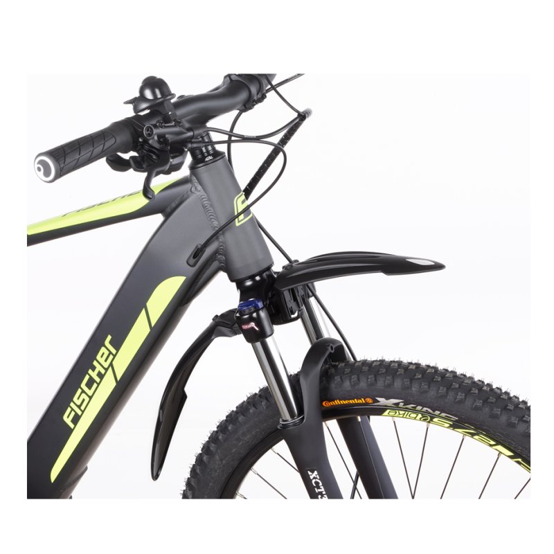 FISCHER bicycle mudguard set, plastic, quick-release