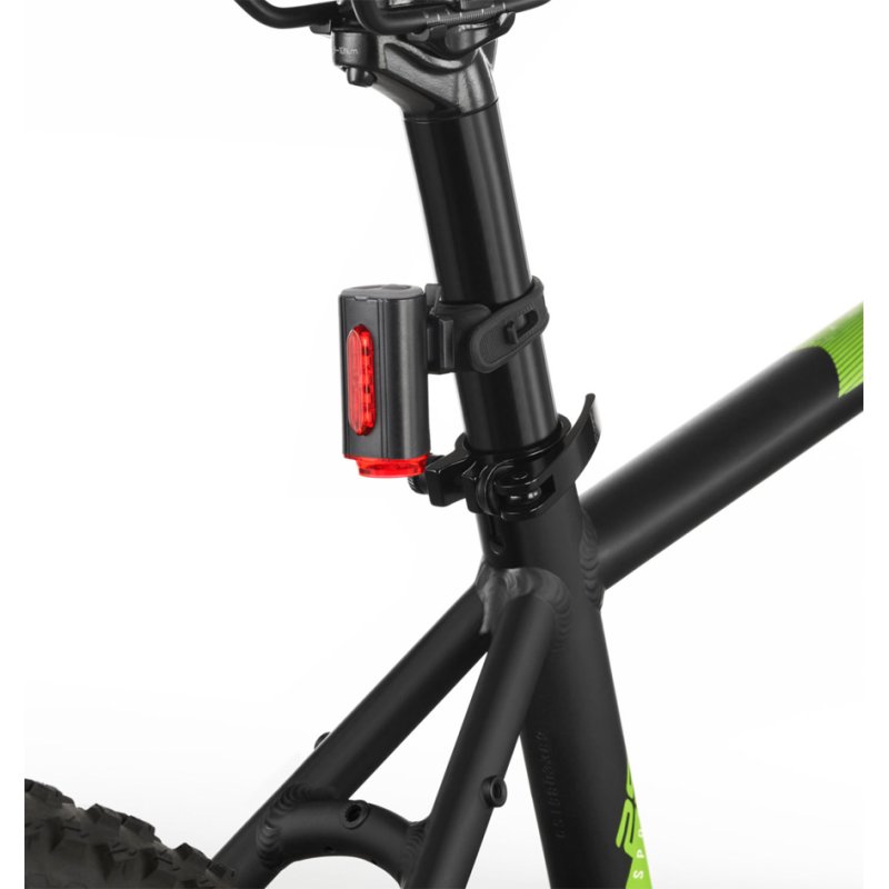 FISCHER feu arrière vélo TWIN, éclairage au sol 360 degrés, batterie Li-ion rechargeable
