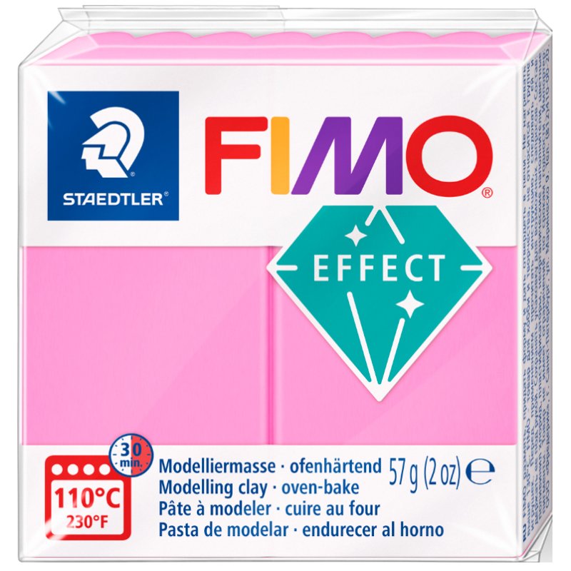 FIMO EFFECT pâte à modeler, durcissant au four, jaune néon, 57 g