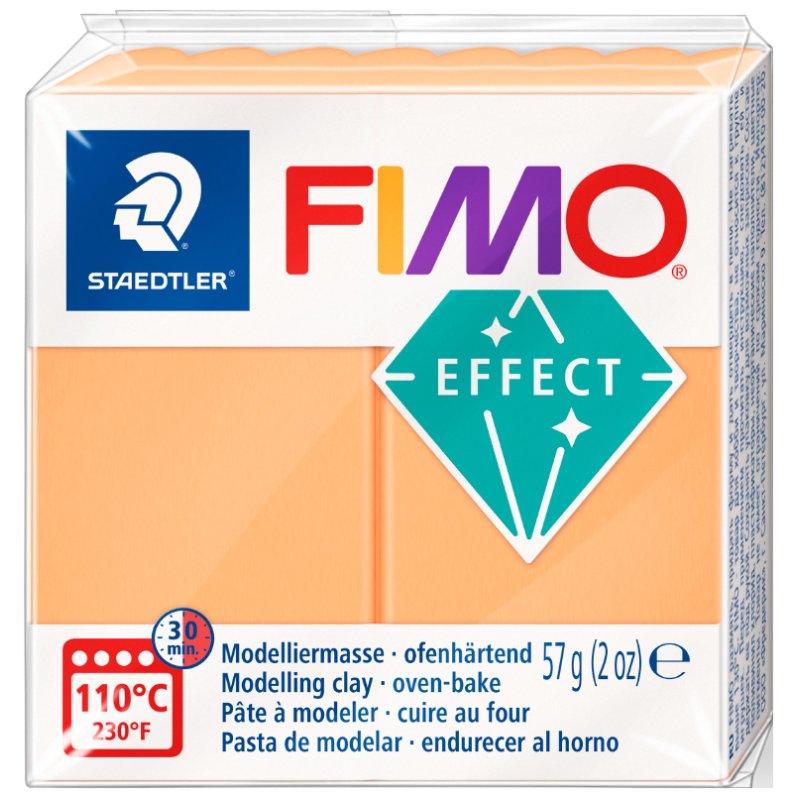 FIMO EFFECT pâte à modeler, durcissant au four, jaune néon, 57 g