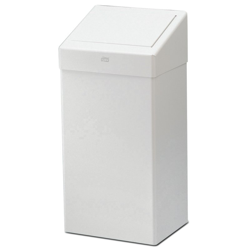 Tork afvalbak, metaal, wit, 50 liter