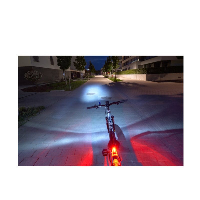 FISCHER Ensemble d'éclairage LED Twin, rechargeable USB, 30 Lux