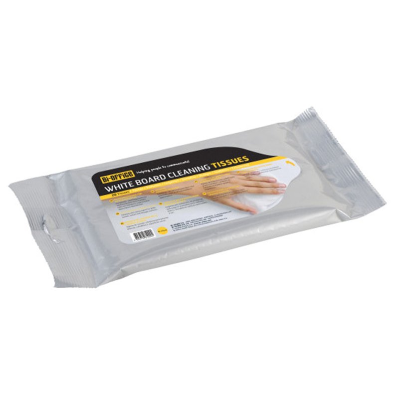 Bi-Office lingettes de nettoyage tableau blanc, biodégradables, 20 pièces
