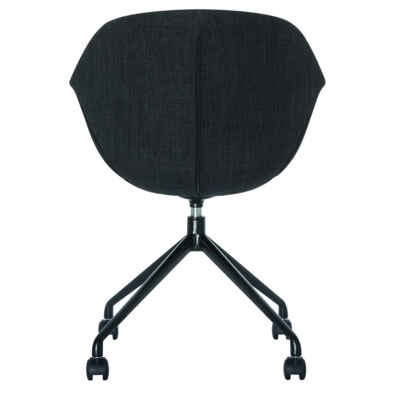 PAPERFLOW GANT visitor chair, 2-piece set, anthracite/black, 4 wheels