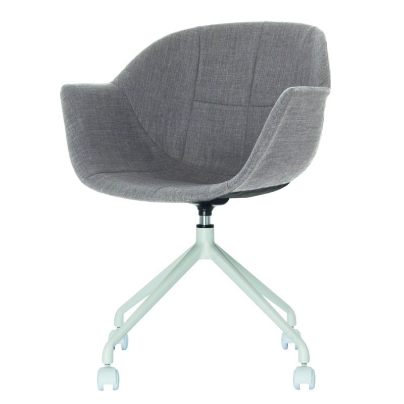 PAPERFLOW GANT visitor chair, 2-piece set, anthracite/black, 4 wheels