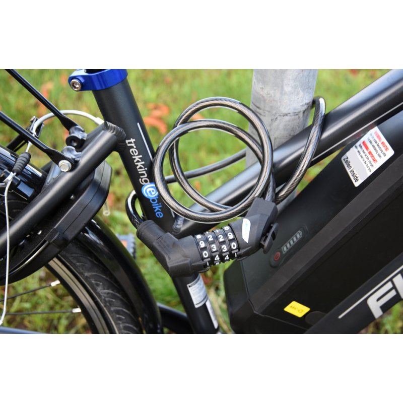 FISCHER antivol de vélo avec câble, noir, 1,2 mètre