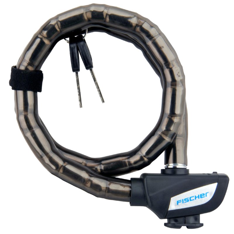 FISCHER chaîne de vélo articulée, 700 mm, noir, diamètre 18 mm