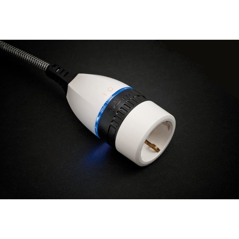 Brennenstuhl extension cable with switch, black/white