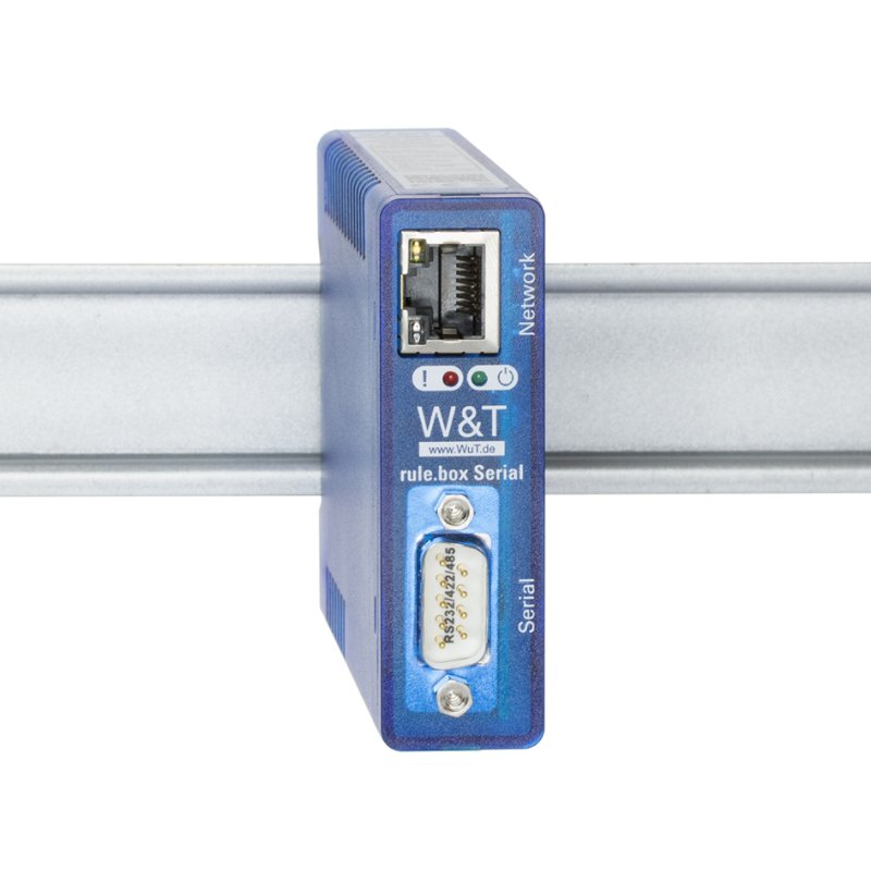 W&T ordinateur de bordure rule.box RS232/422/485, Node-RED, 22×105×75 mm