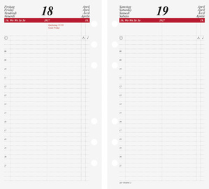rido idé Komplett Woche weekkalender invulling, 93 x 172 mm, 128 vel