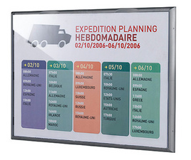 PAPERFLOW wandbord Info Display, A4-formaat, aluminium-grijs, 4 stuks