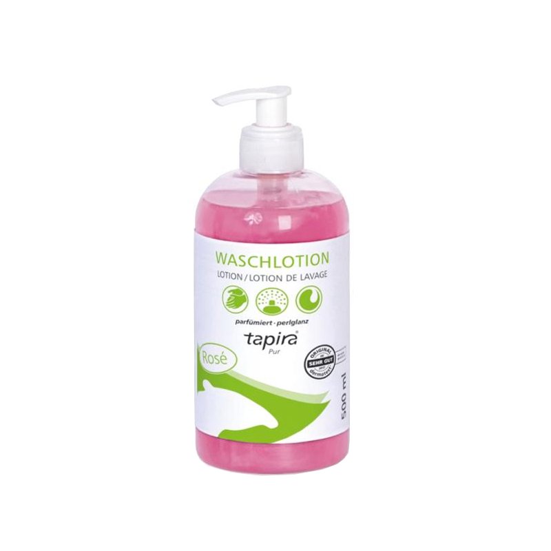 Tapira savon pour les mains rosé, distributeur à pompe, rechargeabale, 500 ml