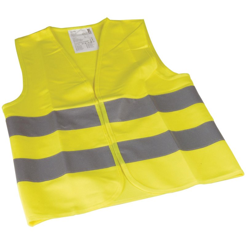 Cartrend gilet de sécurité enfants, jaune, polyester fluorescence, taille universelle