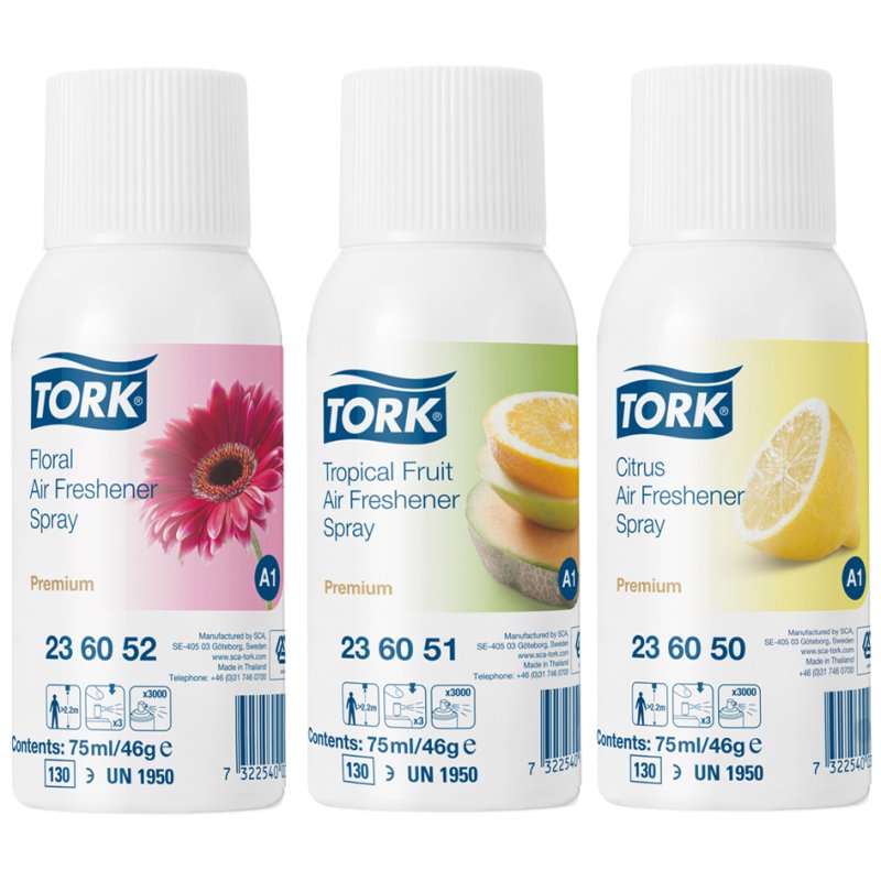 Tork spray désodorisant floral, 75 ml, 3000 doses