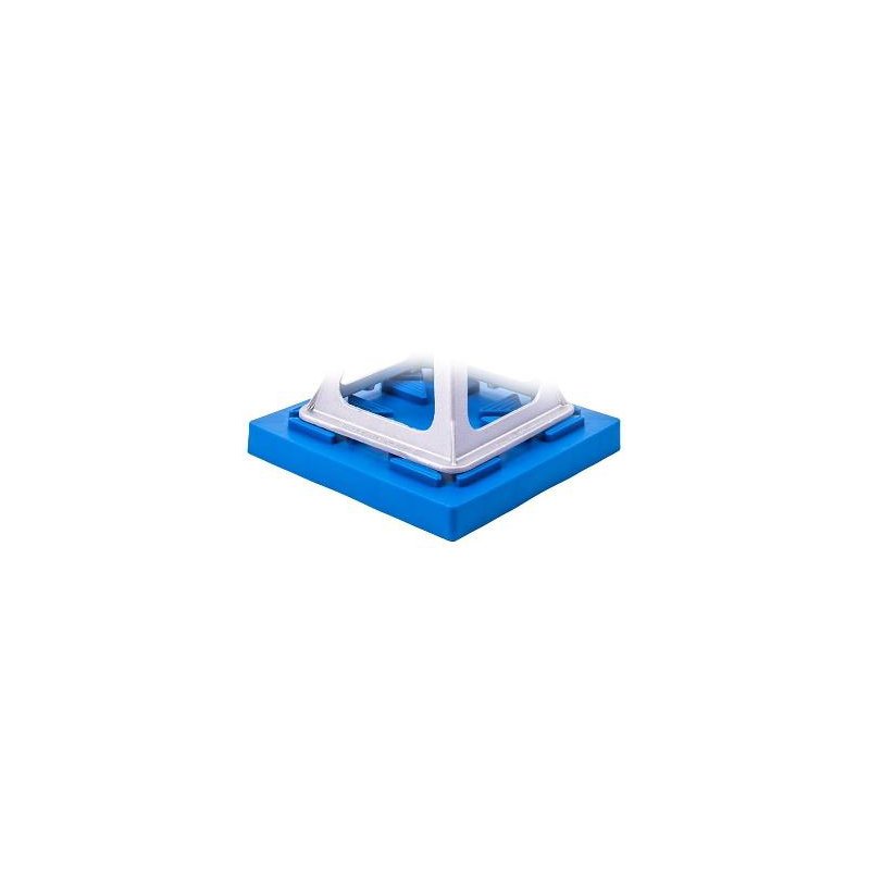 cartrend basisplaten voor steunpoten caravan, blauw, 210×210×30 mm, 4 stuks