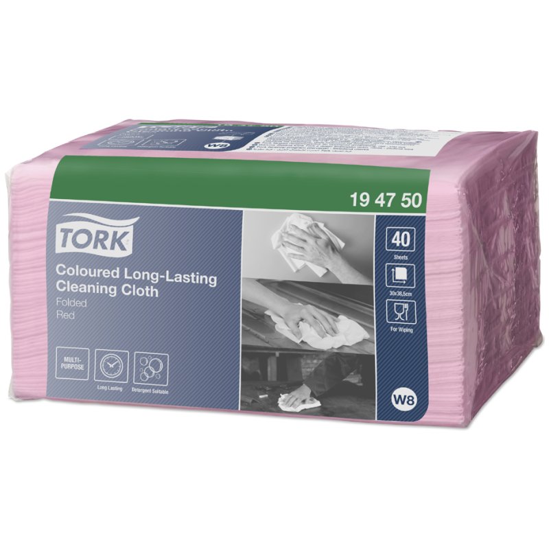 Tork chiffons tout usage, 385 × 300 mm, bleu, 40 pièces