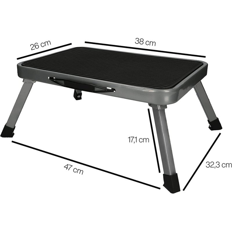 Cartrend marchepied avec poignée, antidérapant, capacité de charge 150 kg, 470×323×171 mm